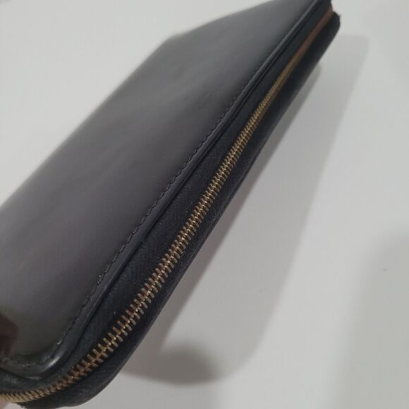 Celine Wallet Patent Leather Black Clutch Large Zip Around Multifunction Designe - Picture 7 of 9